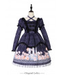 Gothic Lolita Dress Long Sleeve Original Candle Light Whisper Print Dress