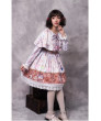 Sweet Lolita Dress Long Sleeve Short Coat Shawl Three-Piece JSK Dress