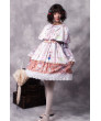 Sweet Lolita Dress Long Sleeve Short Coat Shawl Three-Piece JSK Dress