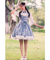 Sweet Chinese Style Printed Lolita Dress for Women