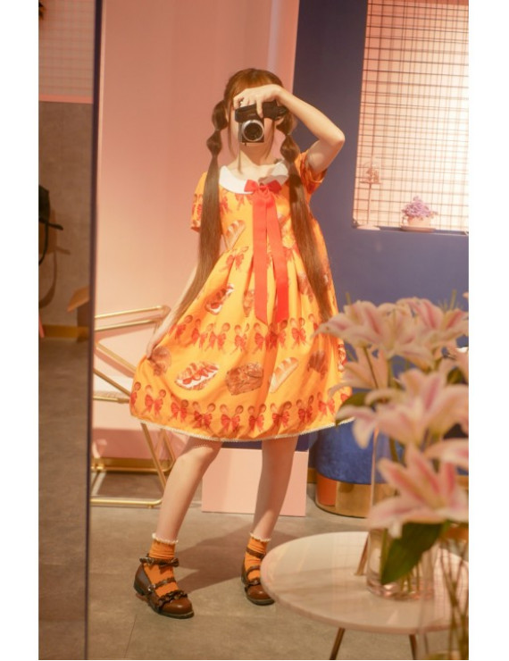Sweet Lolita Dress Original Retro Baking Bread OP Party Dress
