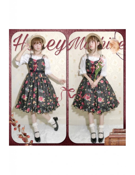 Sweet Lolita JSK Dress Original Vintage Rose Valley Party Dress