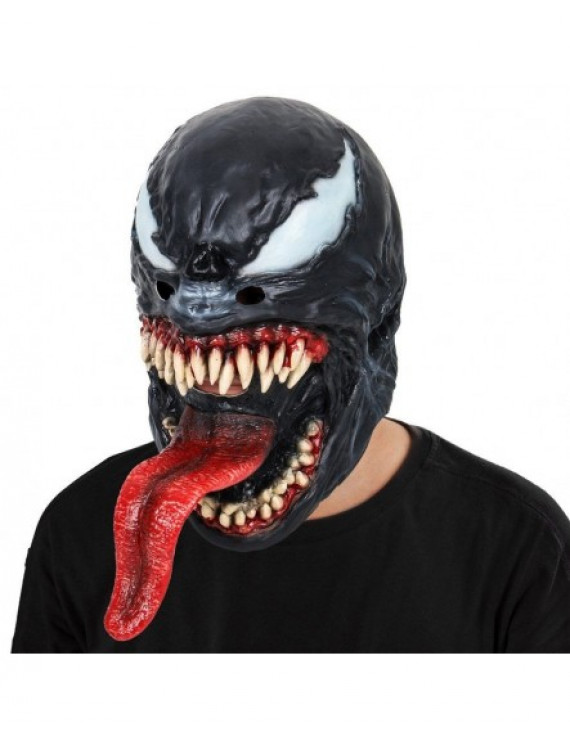 The Venom Prop Mask Black Red Cosplay Venom Edward Brock Halloween Party Prop