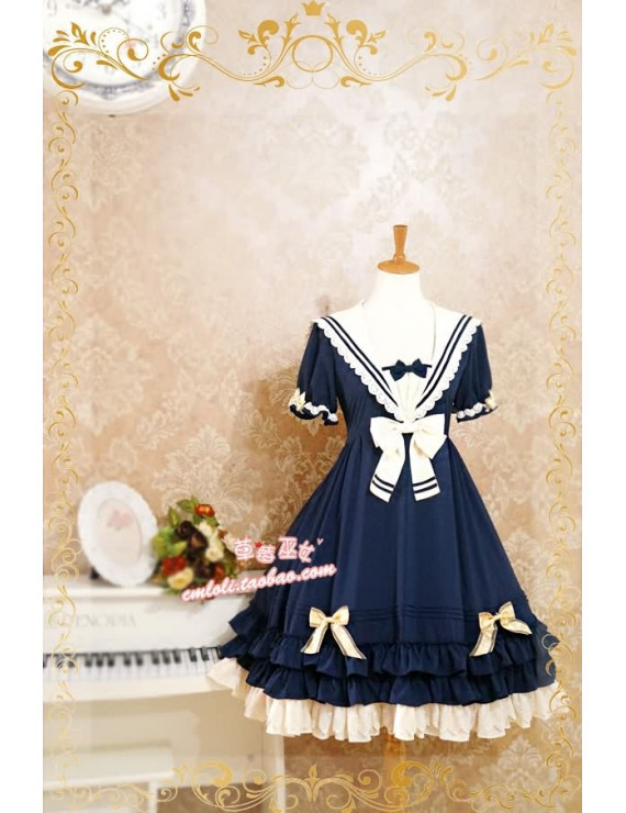 Strawberry Witch Sailor Style TOP Lolita Dress for Summer