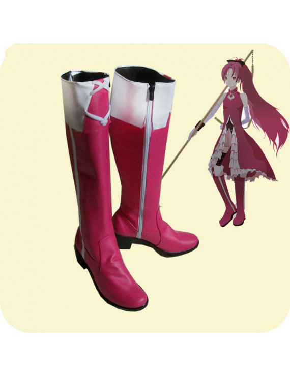 Puella Magi Madoka Magica Sakura Kyouko Leather Cosplay Boots