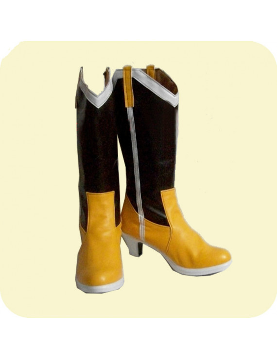 Puella Magi Madoka Magica Tomoe Mami PU Leather Cosplay Boots