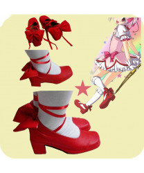 Puella Magi Madoka Magica Kaname Madoka Leather Cosplay Boots