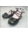 Black Japanese lolita bow princess shoes