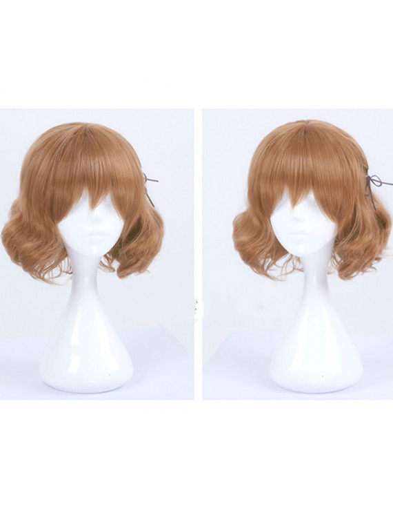 Blend S Mafuyu Hoshikawa Cosplay Wig Short Curly Brown Synthetic Hair Party Wigs