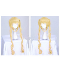 Blend S Kaho Hinata Blonde Two Ponytails Curly Cosplay Wig Heat Resistant Fiber Synthetic Hair Wigs