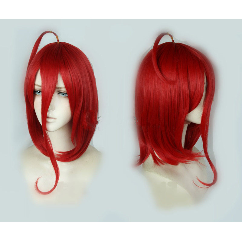 Land of the Lustrous Cinnabar Medium Red japan Anime Cosplay Wig ( free ...