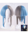 Land of the Lustrous Euclase Blue Gray Short Straight Japan Anime Cosplay Wig