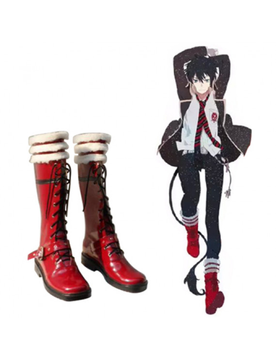 Blue Exorcist Okumura Rin PU Leather Cosplay Shoes