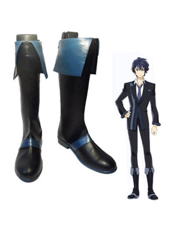 Black Bullet Satomi Rentaro PU Leather Cosplay Boots