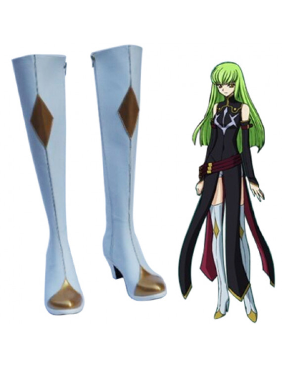 Code Geass C.C. PU Leather Cosplay Shoes Cosplay Boots
