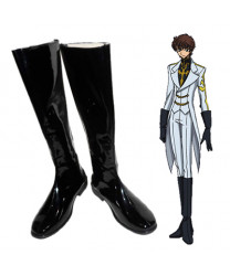 Code Geass Suzaku Kururugi PU Leather Cosplay Shoes