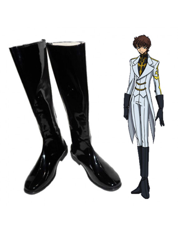 Code Geass Suzaku Kururugi PU Leather Cosplay Shoes