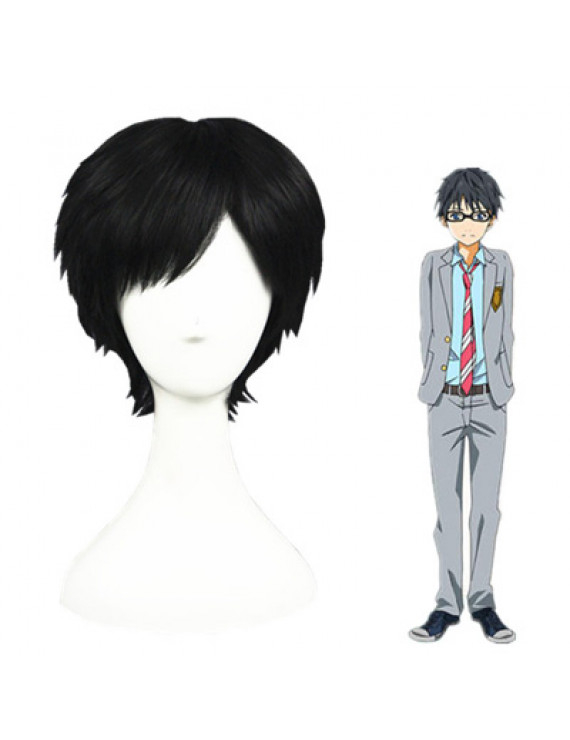 Your Lie in April Arima Kousei Black Japan Anime Cosplay Wig