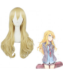 Your Lie in April Miyazono Kaori Golden Synthetic Hair Cosplay Wig