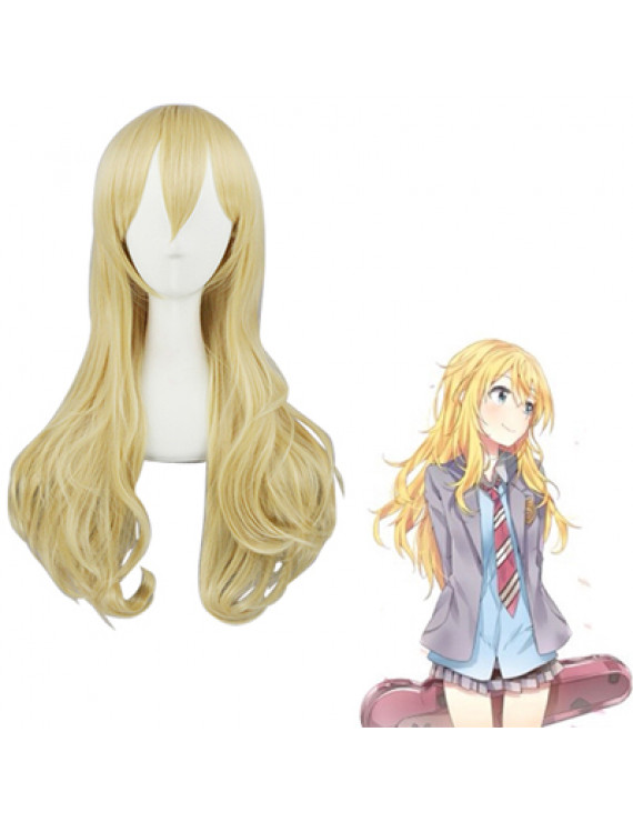 Your Lie in April Miyazono Kaori Golden Synthetic Hair Cosplay Wig