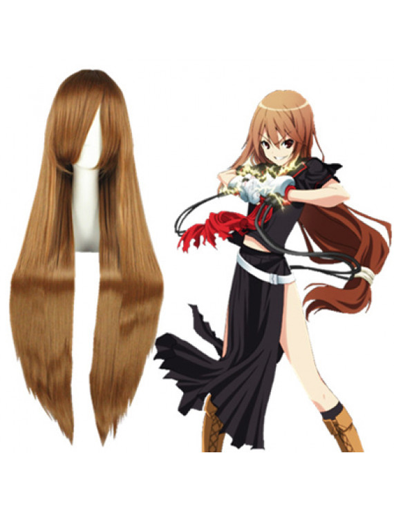 When They Cry Mammon Light Brown Long Straight Cosplay Wig