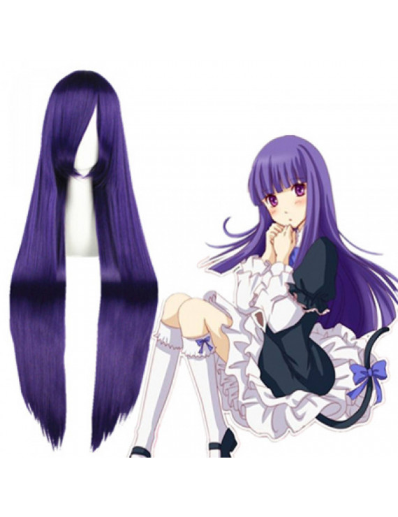 When They Cry Frederica Bernkastel Purple Long Straight Cosplay Hair Wig