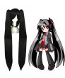 Vocaloid Zatsune Miku Black Synthetic Hair Cosplay Wig