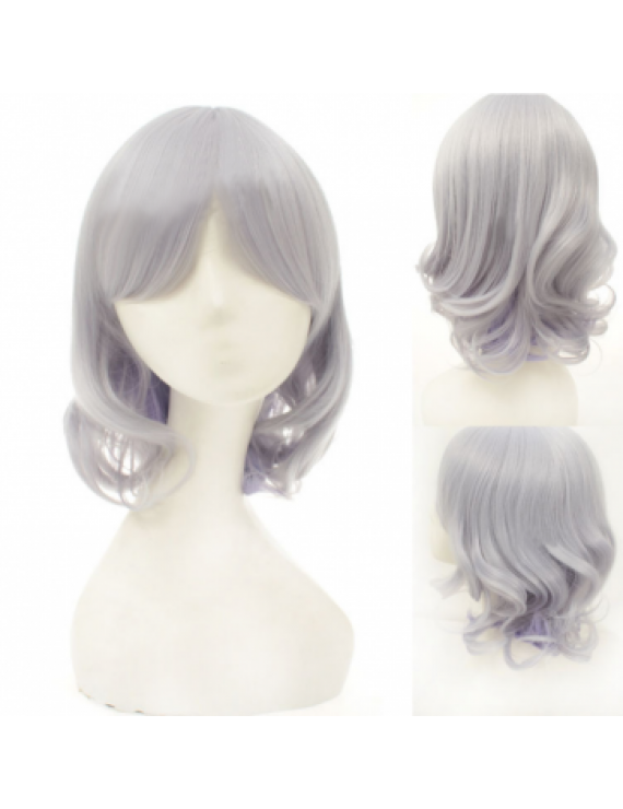 Light Grey Short Curly Synthetic Hair Sweet Lolita Wig