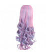 Pink Blue Mixed Color 70cm Long Curls Synthetic Hair Lolita Wig
