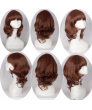 Brown Medium Length Curly Heat Resistant Fiber Curls Short Loita Wig