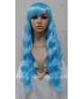 Blue Classic Lolita Wig Long Wavy Synthetic Hair Party Wigs