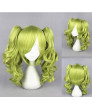 Unlight Sheri Peak Short Green Japan Anime Cosplay Wig + Two Ponytails