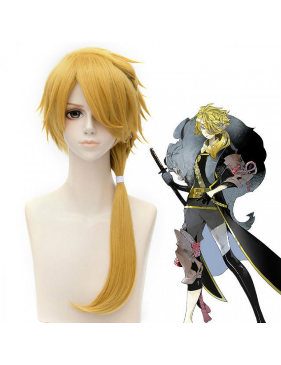 Touken Ranbu Online Shishiou Golden Long Styled Synthetic Hair Cosplay Wig