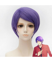 Tokyo Ghoul Shuu Tsukiyama Dark Purple Short Cosplay Wig