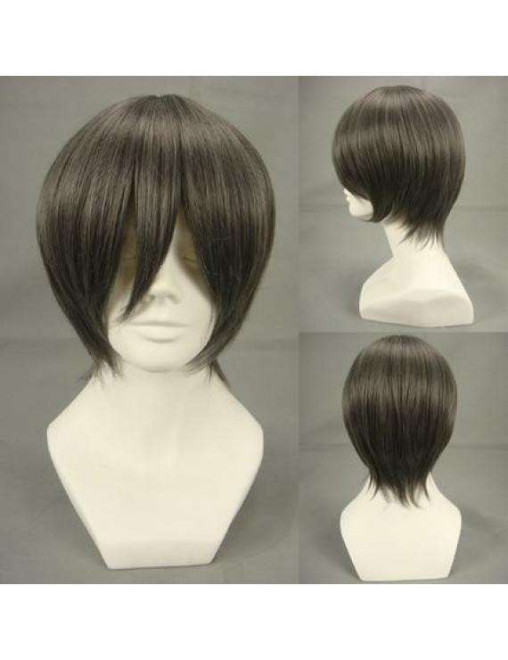 Black Butler Ciel Phantomhive Blue Grey Short Straight Anime Styled Cosplay Wig