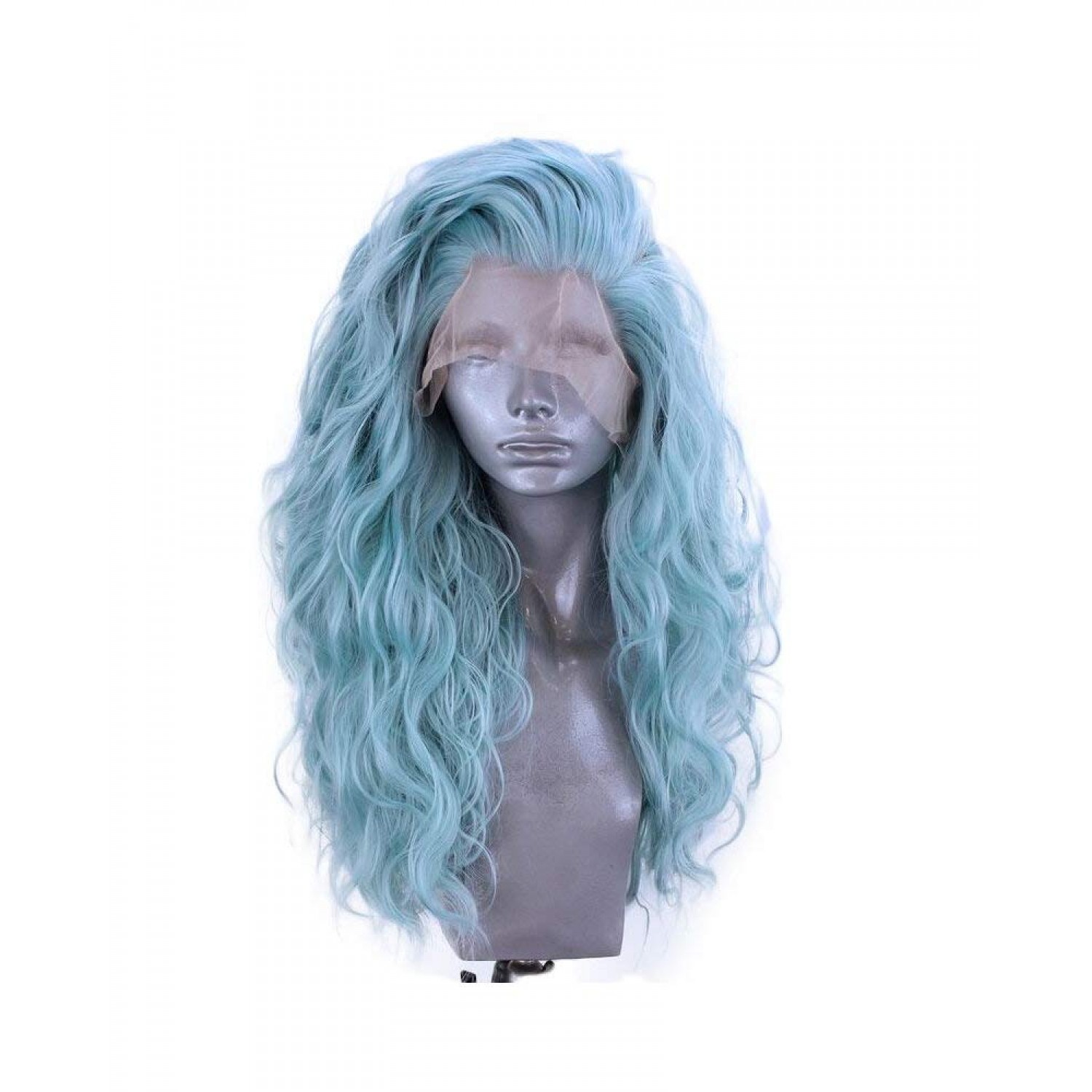 blue green wig