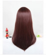 Overwatch DVA Long Brown Maroon Mid Length Cosplay Wig