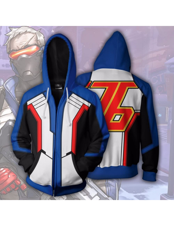 Overwatch OW Soldier 76 Jack Morrison Cosplay Customes