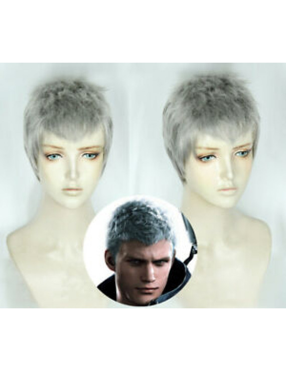 Devil May Cry 5 Nero Gray Short Game Cosplay Wig