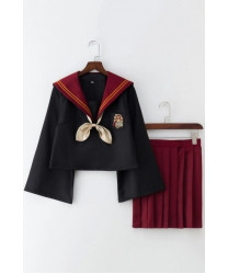 Harry Potter Slytherin Uniform Sailor Suit JK Shirt+Pleated Skirt Cosplay Costume