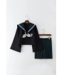 Harry Potter Slytherin Uniform Sailor Suit JK Shirt+Pleated Skirt Cosplay Costume