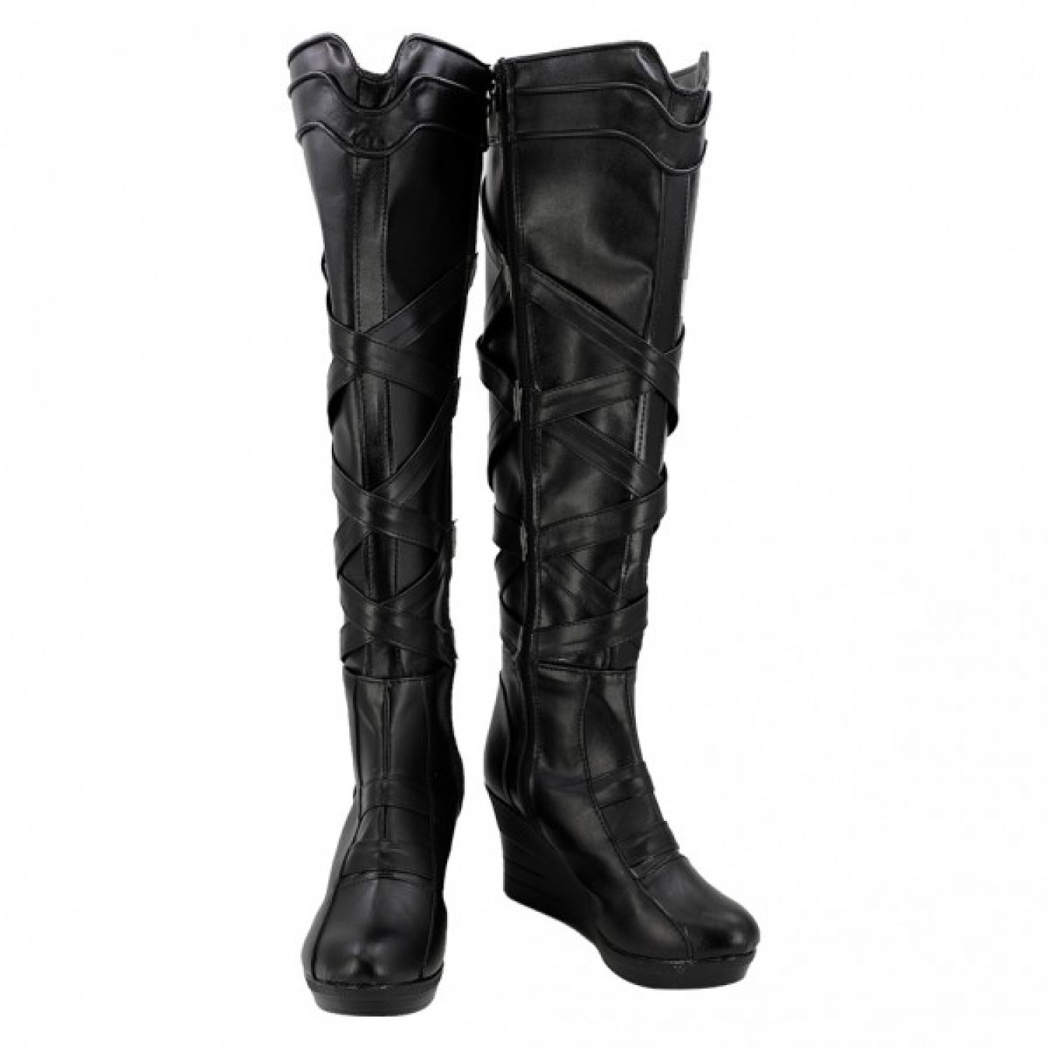 Thor Ragnarok Valkyrie PU Leather Cosplay Shoes Boots ( free shipping