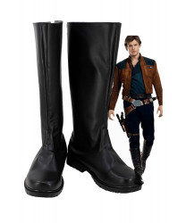 Solo A Star War Story Han Solo PU Leather Cosplay Boots
