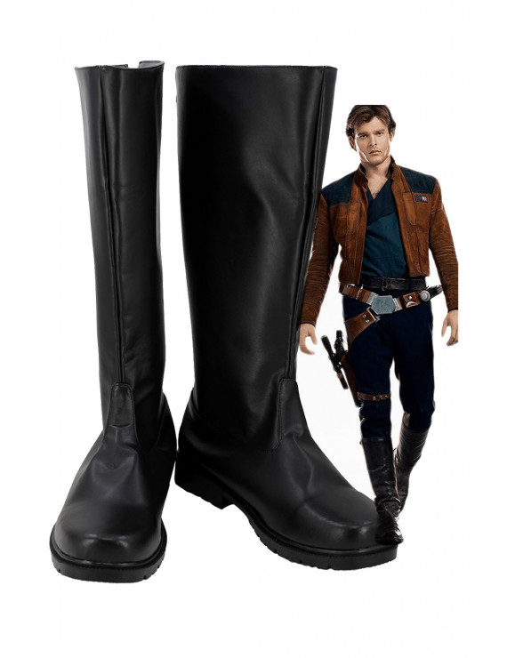 Solo A Star War Story Han Solo PU Leather Cosplay Boots