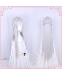 Black Butler Undertaker Silver Long Heat Resistant Fiber Cosplay Wig