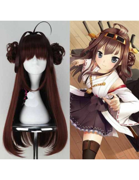 Kantai Collection Kongo Heat Resistant Fiber Long Cosplay Wig 70 Cm