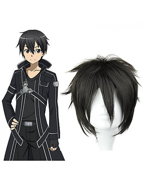 Sao Alicization Kirito Heat Resistant Fiber Black Short Anime Cosplay Wigs