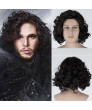 Game of Thrones Jon Snow Black Short Wavy Cosplay Wig