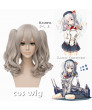 Kantai Collection Kashima Gray Long Wavy Heat Resistant Fiber Cosplay Wig