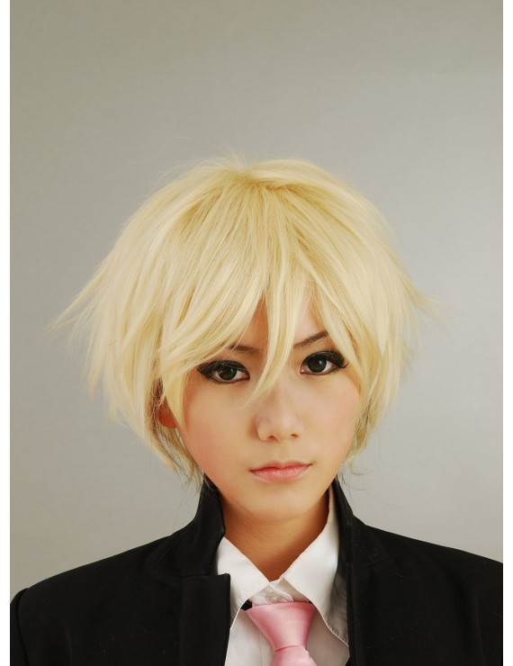 Hetalia England Arthur Kirkland Heat Resistant Fiber Golden Anime Cosplay Wig